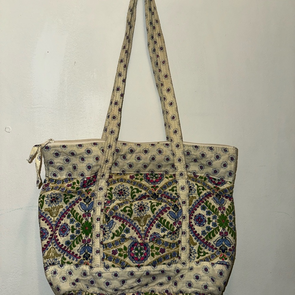Vera Bradley Tote Bag - Cream and Multicolor